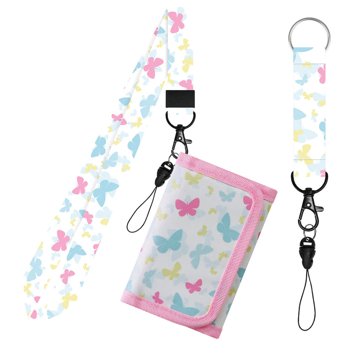 Wholesale Cartoon Print Polyester Kids Wallet with Lanyard