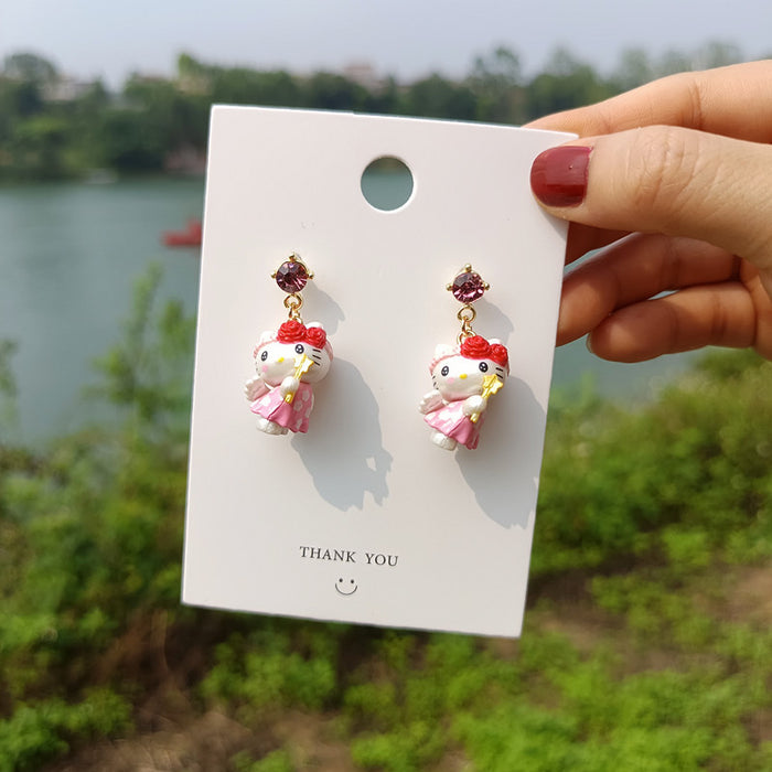 Wholesale Cute Resin Cartoon Earrings JDC-ES-Xiaox018