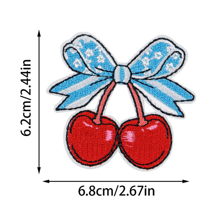 Wholesale  Cherry Embroidered Cloth DIY Patches
