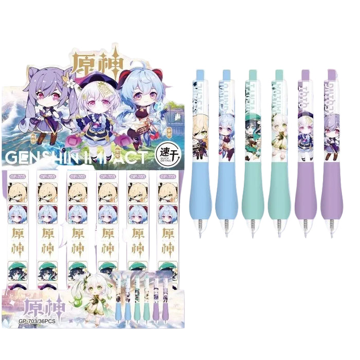 Wholesale Cute cartoon blind box quick-drying,  smooth-writing black retractable pen.