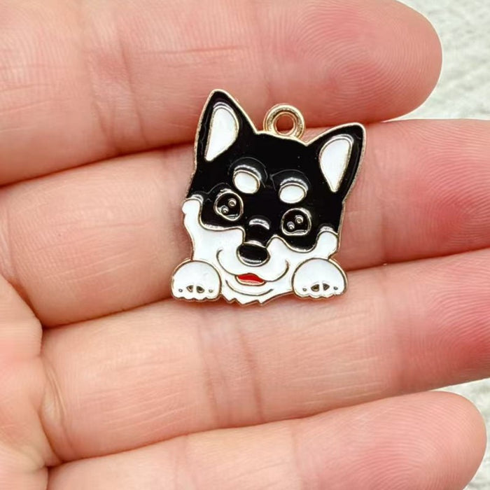 Wholesale 10pcs Cute Cartoon Dog DIY Accessories,  Charms,  Headwear,  Necklace,  Earrings Pendant