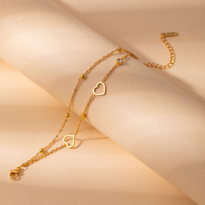 Wholesale Stainless steel fashion diamond bracelet flower geometric