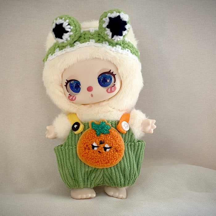 Wholesale Plush Doll Pendant Orange Overalls Little Yellow Hat Best-Selling Cartoon Doll Clothes Internet Celebrity Versatile Clothes