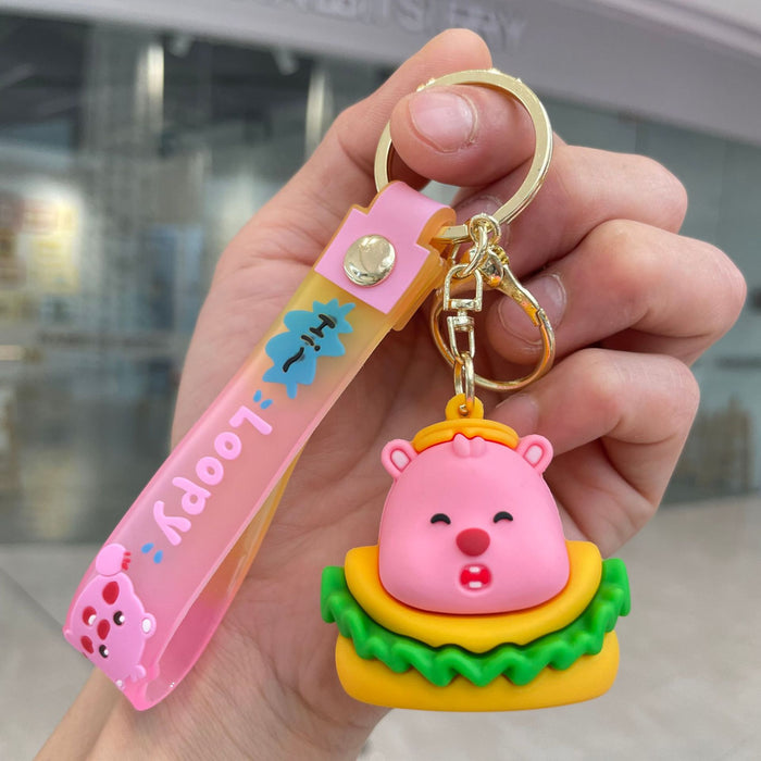 Wholesale Keychain pendant, internet famous figurine pendant, small gift cartoon car keychain