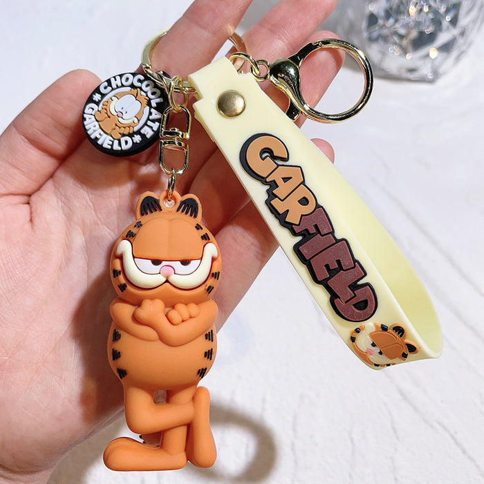 Wholesale Cartoon Cat Key Pendant Soft Rubber Anime Keychain Pendant