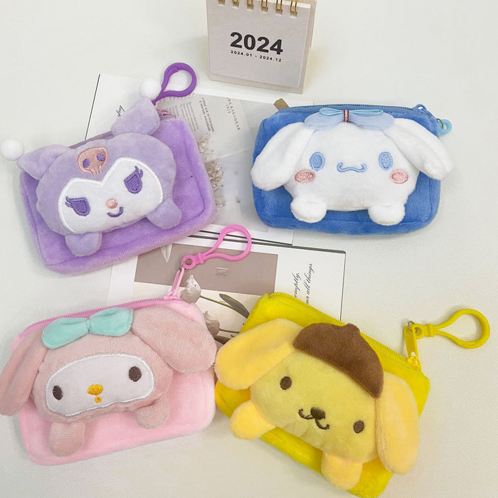 Wholesale coin purse cartoon cute doll square small wallet coin headset storage bag