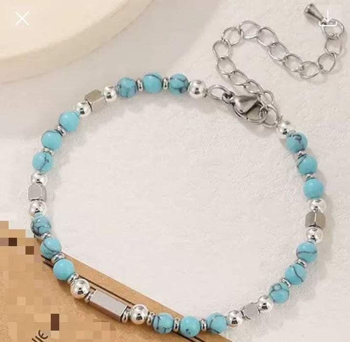 Wholesale Pine Nets Purple Emperor Pine Bracelet Adjustable Stainless Steel Bead Bracelet Unisex