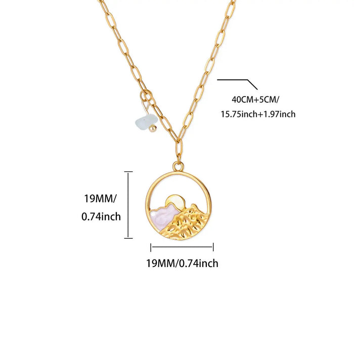 Wholesale Four-Leaf Clover Necklace, Stainless Steel Chain, Elegant Women' s Jewelryw