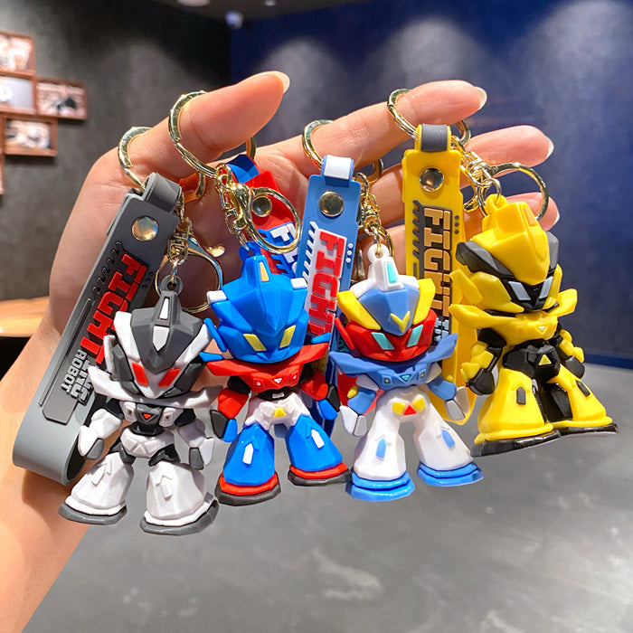 Wholesale Cool robot three-dimensional soft plastic doll bag Key Chain