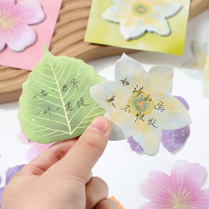 Wholesale leaves and flowers shaped sticky notes