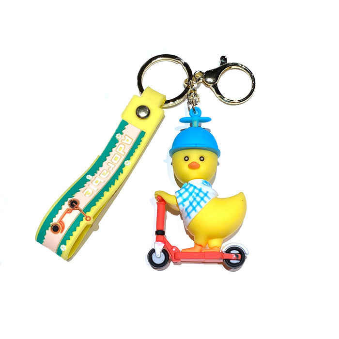 Wholesale Skateboard duck pendan couple car key chain