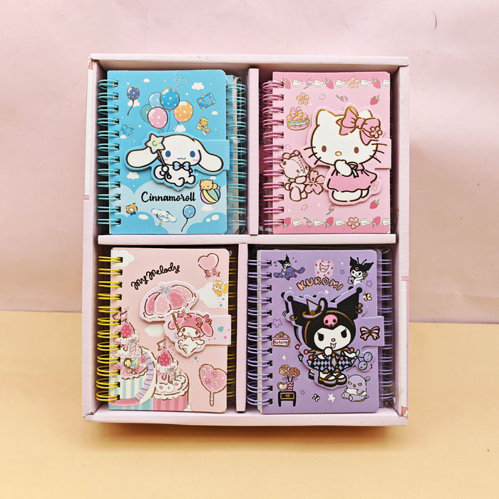 Wholesale Cartoon Gold Foil Magnetic Clasp Coil Notebook Chic Student Journal