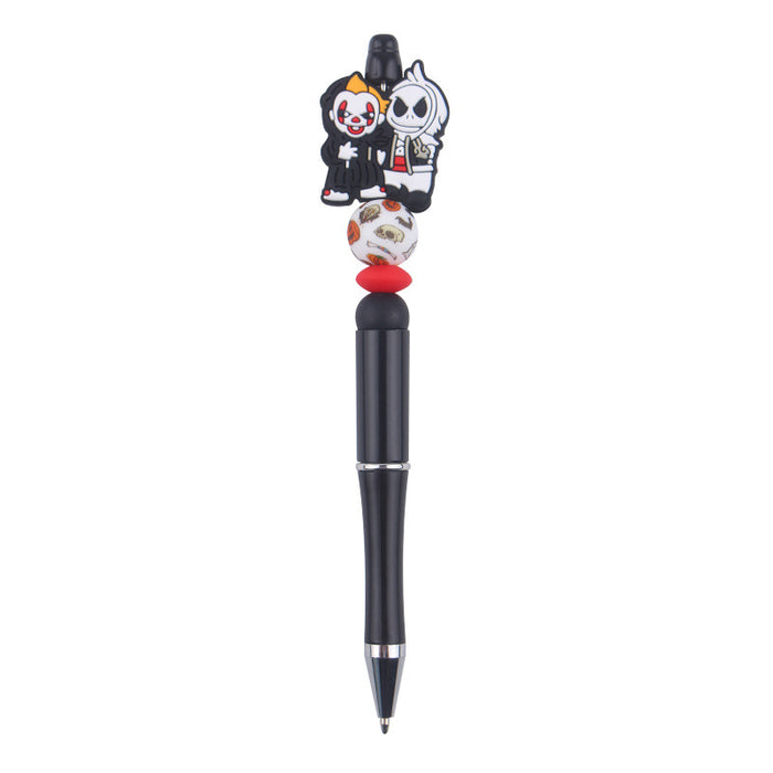 Wholesale Halloween Cartoon Silicone Plastic Bead Pen JDC-PN-GuangTian007