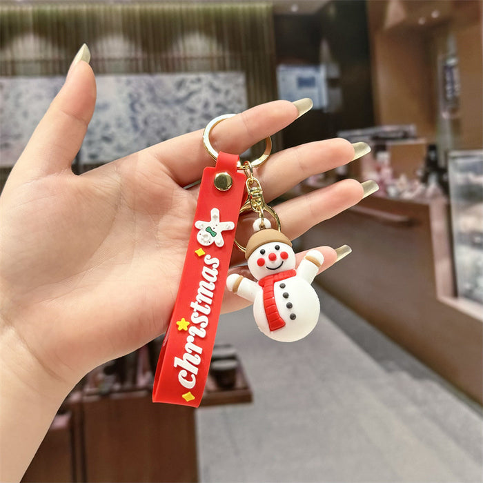 Wholesale Cartoon Christmas Silicone Doll Keychain JDC-KC-HaoXi001