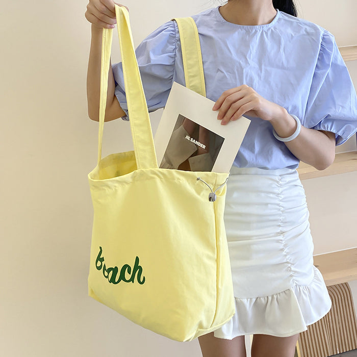 Wholesale Artistic lazy canvas bag, casual versatile shoulder bag, large capacity tote bag
