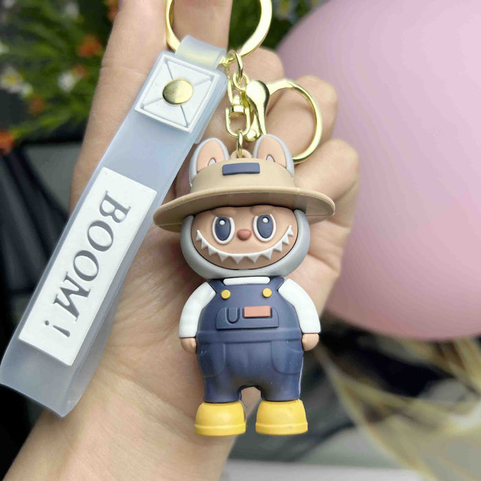 Wholesale Cartoon soft plastic cute little monster keychain pendant small gift ornaments,  back to school season