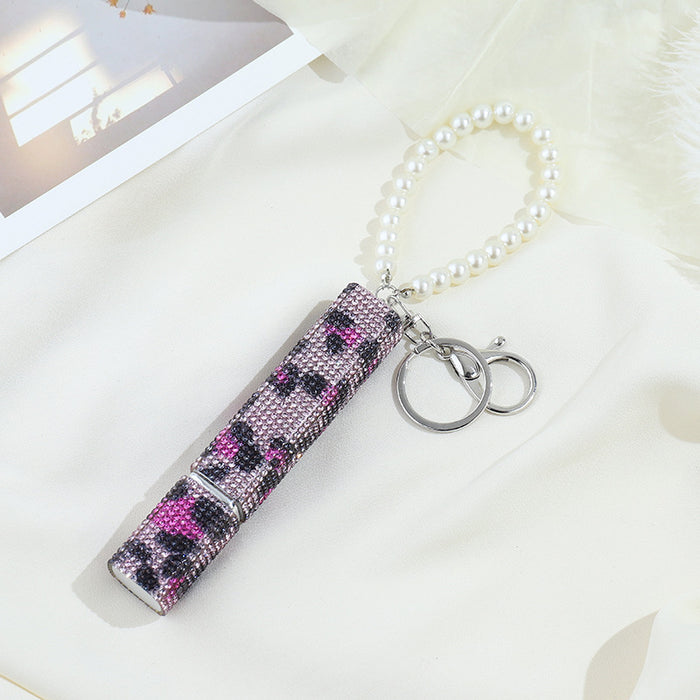 Wholesale Plastic Diamond 10ML Perfume Bottle Keychain JDC-KC-ZY028