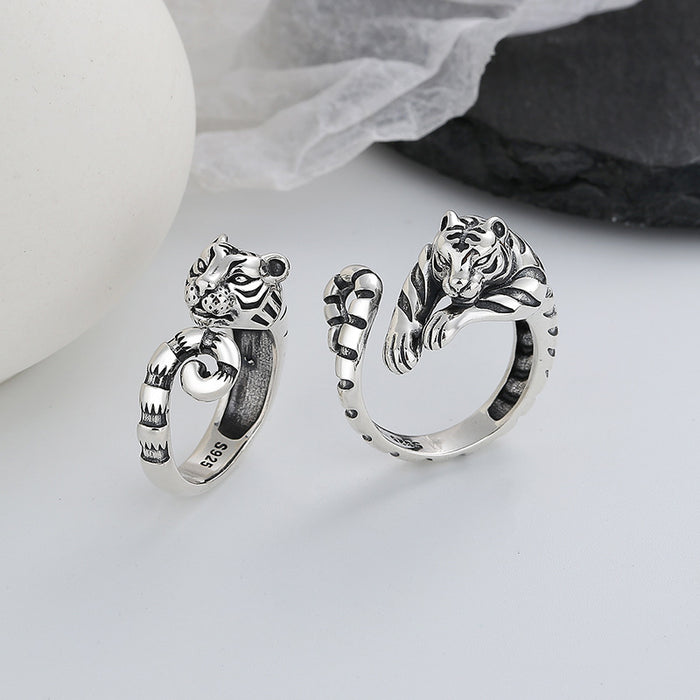 Wholesale Pure silver shaped open ring with unique ring design