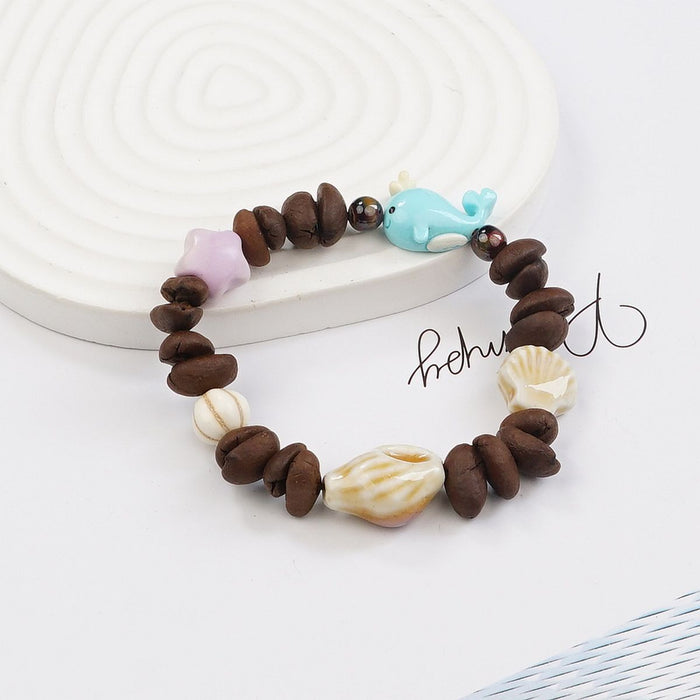 Wholesale New niche design starfish ceramic bracelet, unique couple style bracelet