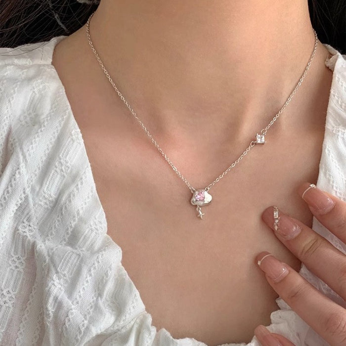 Wholesale  S925 Sterling Silver Butterfly Necklace Gift Female Niche Personalized Pendant