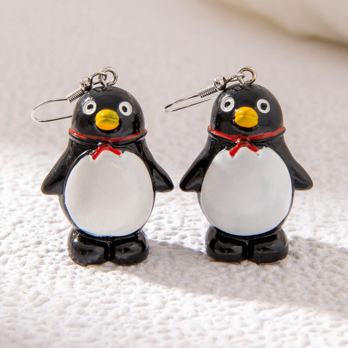 Wholesale Christmas Santa Penguin Earring Set Fashion Accessory Gift MOQ≥2