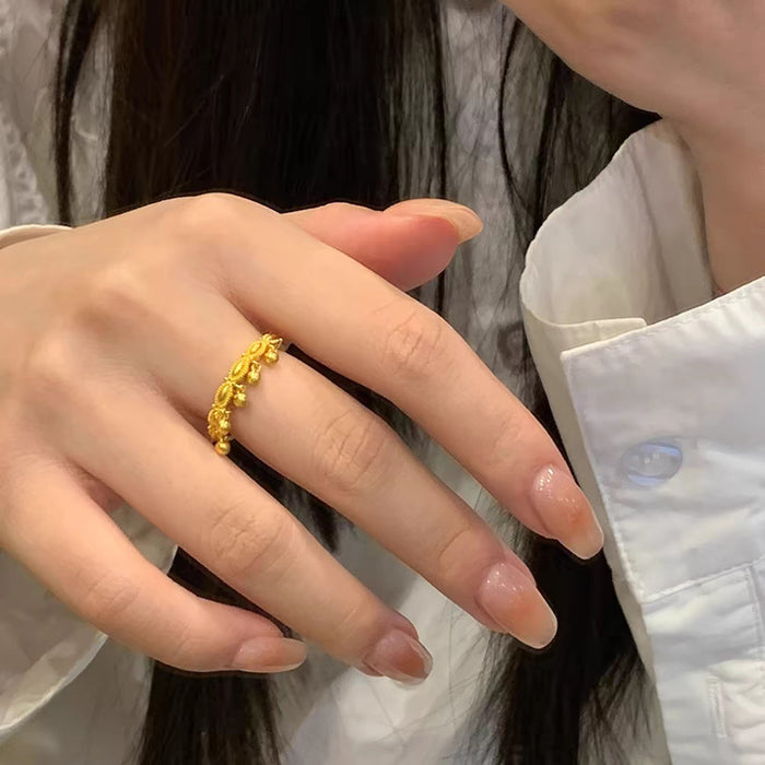 Wholesale Sand gold ring, niche fashion ring, index finger ring, ring