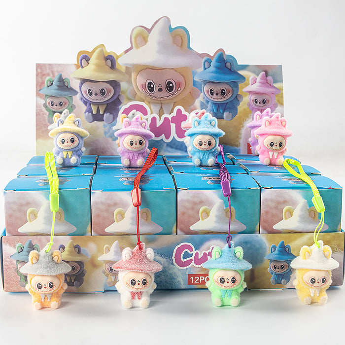 Wholesale 12pcs Skateboard flocking ornaments children' s toy blind box