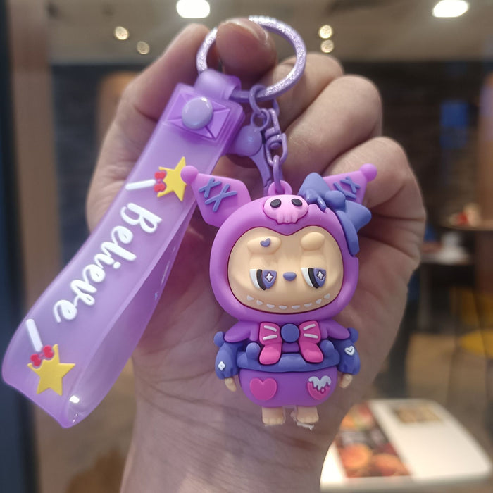 Wholesale Keychain cartoon funny car keychain student backpack small pendant claw machine