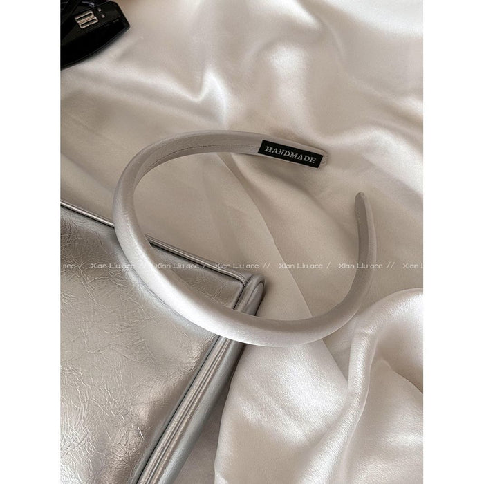 Wholesale Versatile satin headband for outings, high-end and fashionable pressed hair accessory