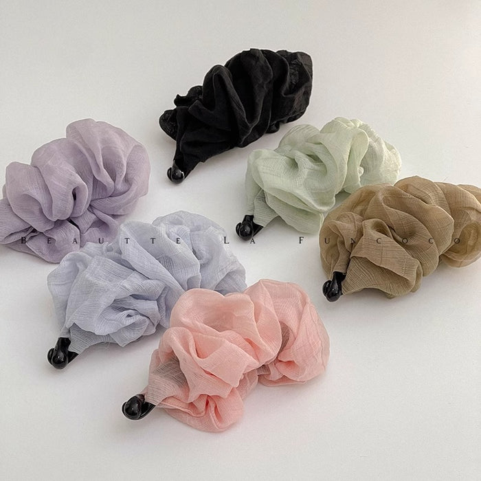 Wholesale Pleated Vertical High Ponytail Hairpin Banana Clip Elegant Summer Hairpin