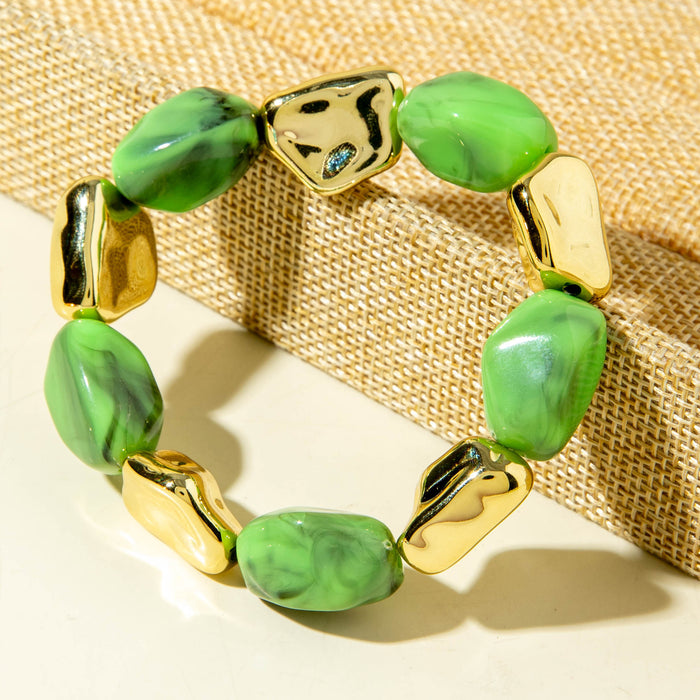 Wholesale Acrylic Beaded Bracelet Retro Ethnic Pattern Women' s Jewelry Gift MOQ≥2
