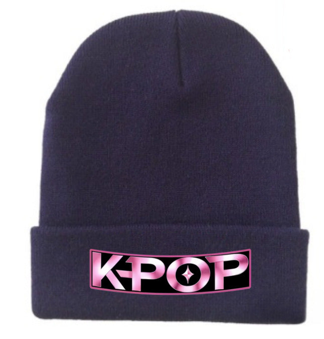 Wholesale Kpop style cartoon knitted hat beanie outdoor warm hat
