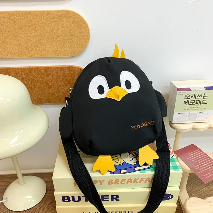 Wholesale  Penguin Cartoon Small School Bag Female Canvas Crossbody Bag Female