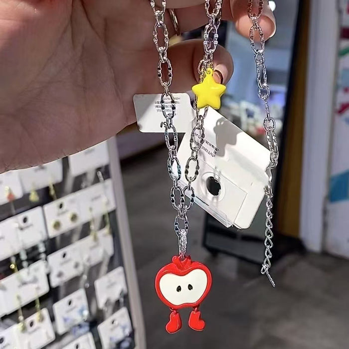 Wholesale  beaded  apple nuclear necklace  clavicle chain all-match niche  necklace
