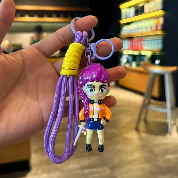 Wholesale KPOP Cartoon Anime Electroplated Keychain Pendant