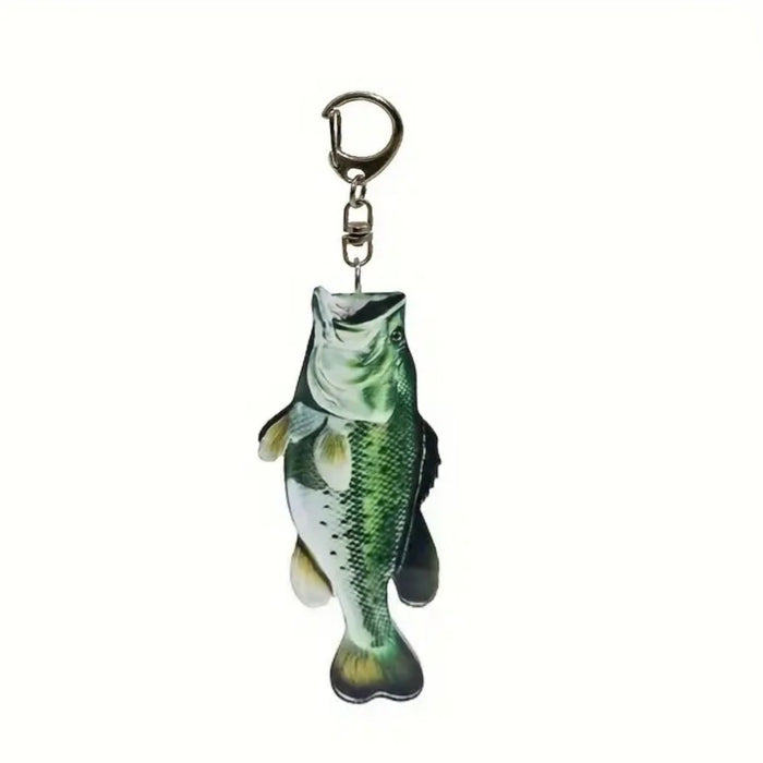 Wholesale Acrylic Bass Fishing Enthusiast Keychain JDC-KC-HuiWen011