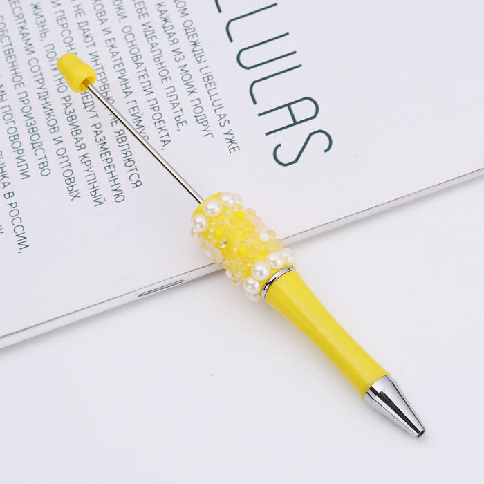 Wholesale Beadable Pens DIY Patch Pearl Flower Beadable Pen JDC-PN-ShuY007
