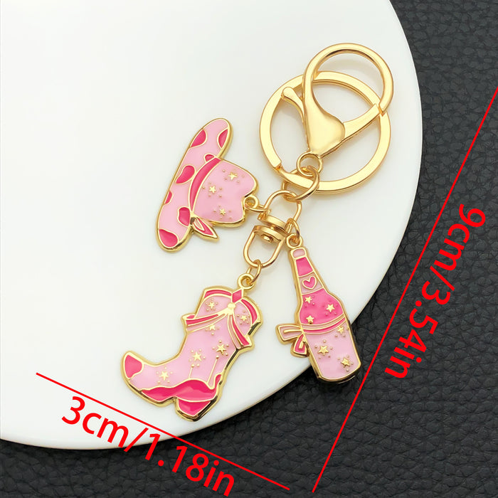Wholesale Oil-dripping hat pistol metal keychain