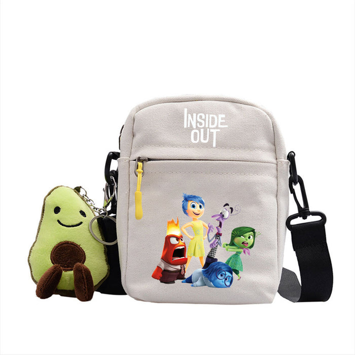 Wholesale Cartoon Printed Pattern Canvas Messenger Shoulder Bag JDC-SD-WuDuomei003