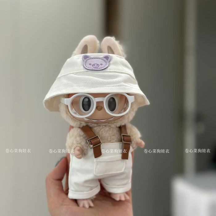 Wholesale Vinyl Doll overalls  hats clothes glasses