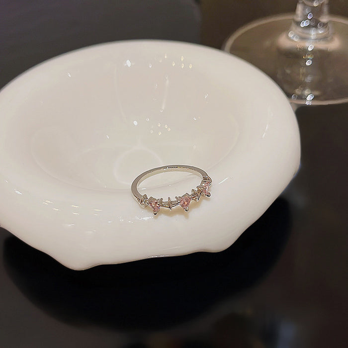 Wholesale Butterfly ring inlaid with zircon