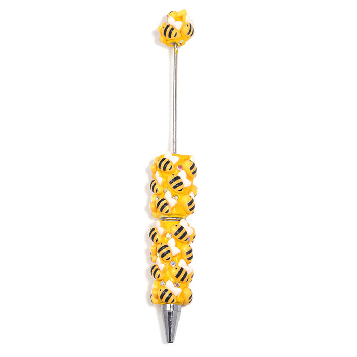 Wholesale Fashion Cartoon Bear Ballpoint Pen Resin Bead DIY Craft Gift minimum quantity: 5