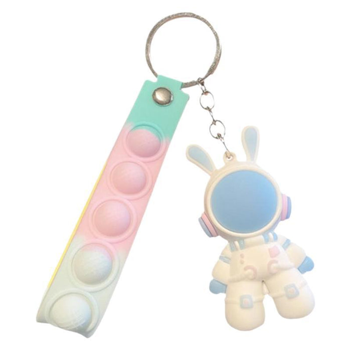 Wholesale  Cartoon  Space Rabbit Keychain Kidsren's Primary School Bag Astronaut Pendant  Keychain