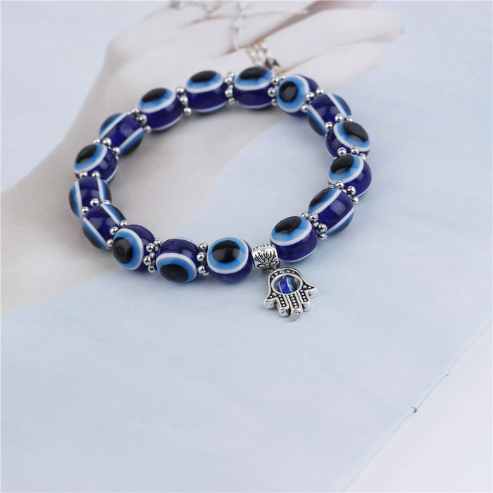 Wholesale Blue Eye Bracelet Palm Devil's Eye Beaded Bracelet