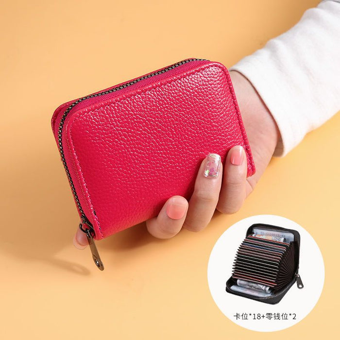 Wholesale Black PU Zip Card Case - Slim Multi-Slot Daily Matching Chic Fashion Accessory Gift for Women