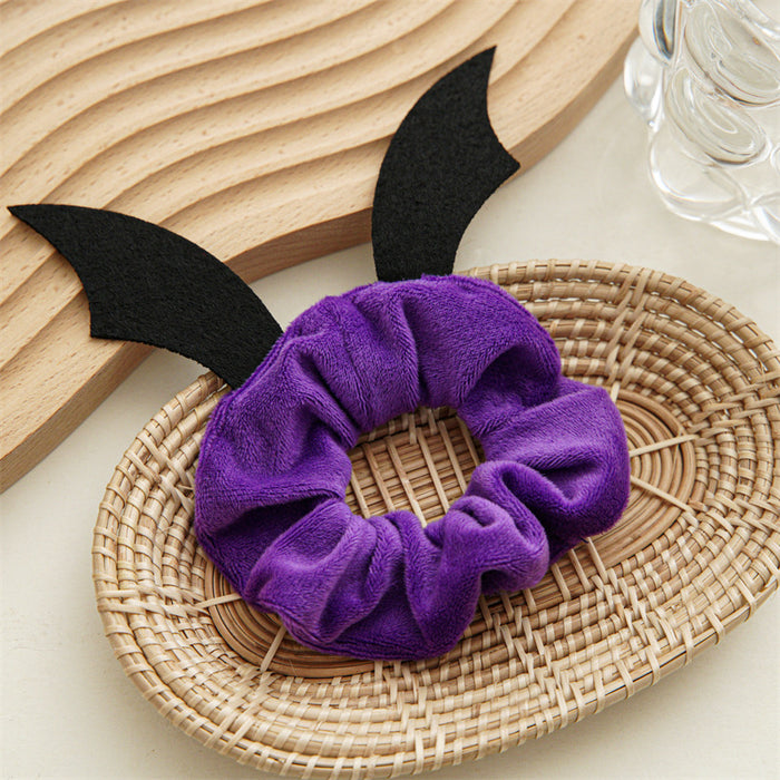 Wholesale Halloween Christmas New Antler Bat Flannel Large Intestine Hair Tie JDC-HS-SanTai002