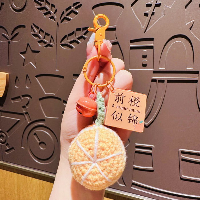 Wholesale Knitted yarn keychain bag pendant keychain