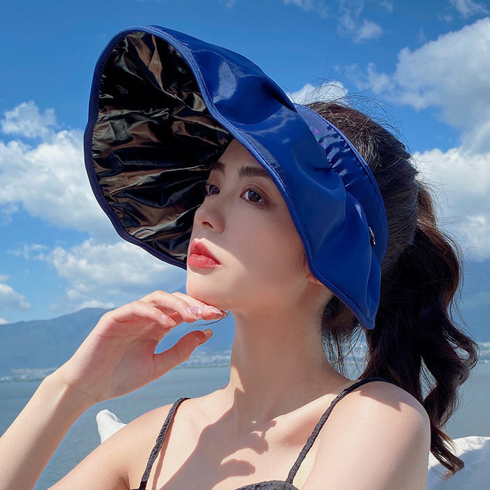 Wholesale Sunscreen Cap Shell Cap Portable Hair Band Women's Hat Sunshade Hat