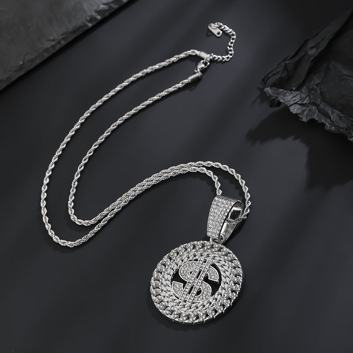 Wholesale Personalized pendant necklace with diamond studded Cuban necklace necklace