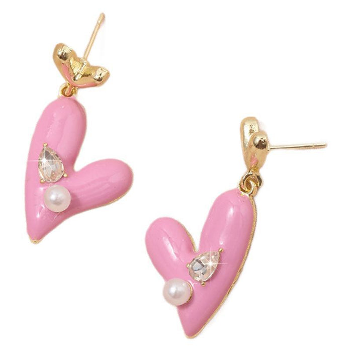 Wholesale Pink Love Ear Studs Commuter Ear Studs